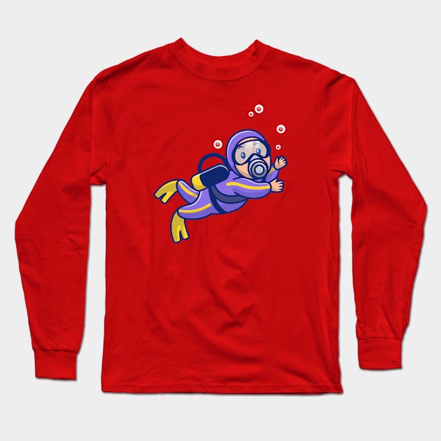 Cute People Diving Long Sleeve T-Shirt by Catalyst Labs